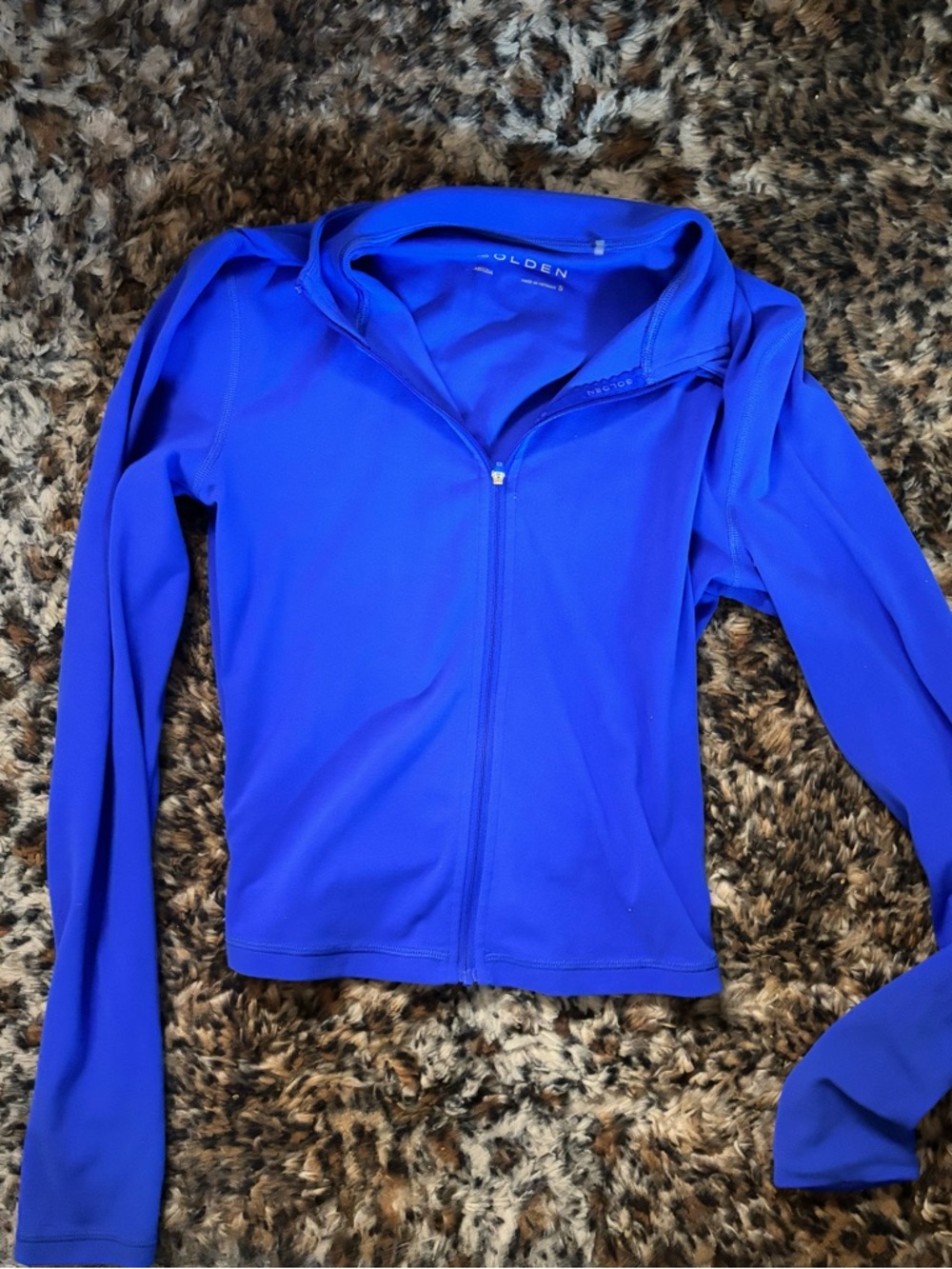 Aritzia zip up blue sweater